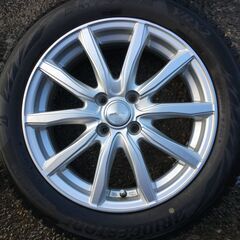 185/55R16　ブリヂストン　ブリザックＶＲＸ２　冬用スタッドレスタイヤセット4本　ﾎｲｰﾙ綺麗です。　コンパクトカーのインチアップにどうぞ。の画像