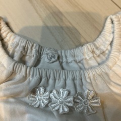 黄色花柄ワンピース120の画像