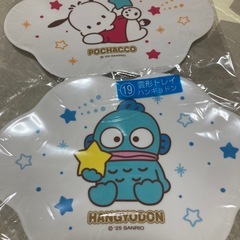 サンリオキャラクター大賞　当たりクジ　フェイスタオル　トレイ　ハンギョドン　ポチャッコの画像