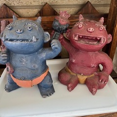 鬼の置物、ビリケンさん置物の画像