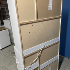 【良品】食器棚 WalshUpperA 白系 2分割可能 お洒落 多収納 早い者勝ち 引取歓迎 配送OKの画像