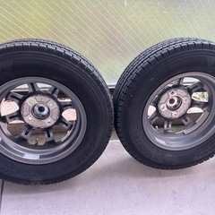 ハイゼットカーゴ　アルミホイール付きスタッドレスタイヤ４本セットの画像