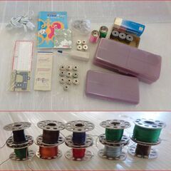 【￥12000-】JANOME/ジャノメ 672 ダイヤルスーパー ミシン 収納付き作業台・イス付き レトロ アンティークの画像