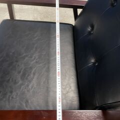 【良品】一人掛けチェア ブラック×ウッド モード系 人気 早い者勝ち 引取歓迎 配送OKの画像