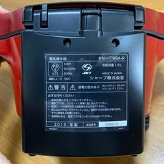SHARP ヘルシオ ホットクック KN-HT99A-R（1.6L） 2015年製の画像