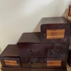 古風　3段式キャビネットの画像