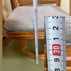 籐　座椅子　ラウンドチェアの画像
