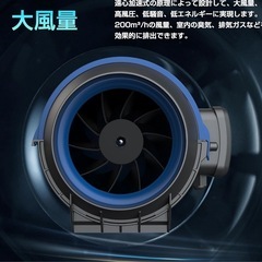 ダクトファン 低騒音 100mm ダクト用換気扇 中間取付形ダクトファンの画像