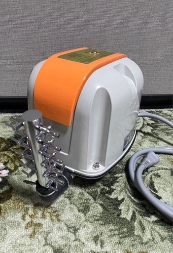 ★ 安永エアーポンプ ブロワ ブロアAP-80H 10連コック（新品）付き 美品 ☆ 安永エアーポンプ ブロワ AP-80H 10連コック（新品）付き 美品 配送可能