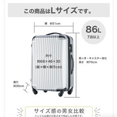 【未使用品】超軽量大型スーツケースの画像