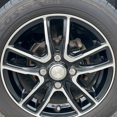 【2025年製 YOKOHAMA ECOS ES31  155/65R14 タイヤ付き 社外品14インチアルミホイール 4本セット タントカスタムから取り外します】＊ご自身で取替作業される場合は割引させていただきます。の画像