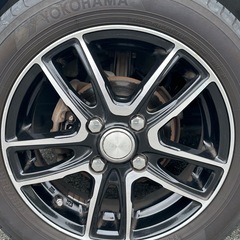 【2025年製 YOKOHAMA ECOS ES31  155/65R14 タイヤ付き 社外品14インチアルミホイール 4本セット タントカスタムから取り外します】＊ご自身で取替作業される場合は割引させていただきます。の画像