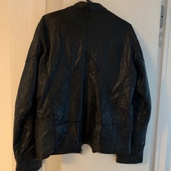 黒レザージャケット　36（S〜M）の画像