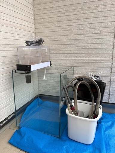 コトブキ　キューブ　海水水槽　水量70L  外部フィルター　上部フィルターセット