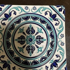 ポルトガル製 壁掛けタイル　タイル鍋敷き　デザインタイルの画像