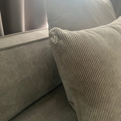 2人掛けソファ　オットマン付きの画像