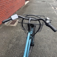 NEOSAGE 電動アシスト自転車 水色 前バスケット付き の画像