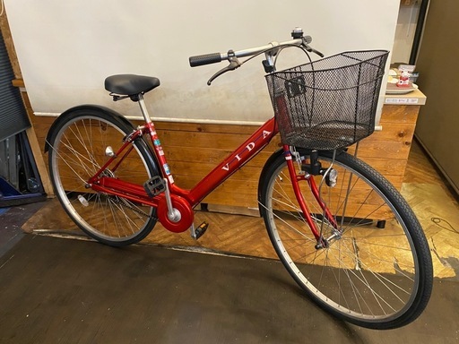 値下げ！【10月末まで防犯登録無料！】27インチ　シングルギア　自転車