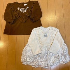 【80cm】トップス3点セット　カットソー　ワンピースの画像