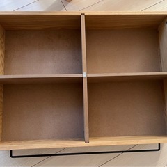無印良品　ベッド下収納小　オーク材の画像