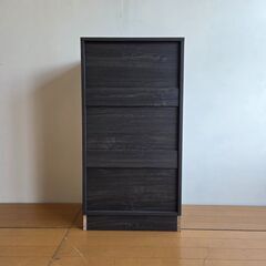 未使用訳あり カウンター下収納チェスト 幅45cm 4段 ブラック 背面化粧仕上げ キッチン キッチン収納 ラック サイドボード 窓下 引出しの画像