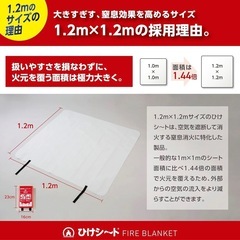 新品　ひけシ～ト　家庭用初期消火ブランケット　防炎用ブランケット　120cm×120cmの画像