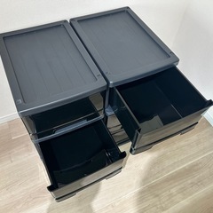 衣装ケース2個セット（ネイビーブラック）の画像