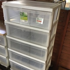 5段プラケース　プラチェスト　衣装ケース　中古品の画像
