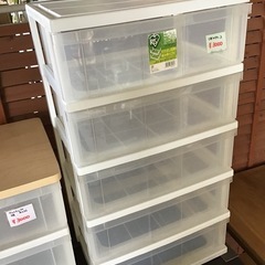 5段プラケース　プラチェスト　衣装ケース　中古品の画像