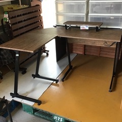 未使用　コーナー付きワークデスク　机　テーブル　作業台の画像