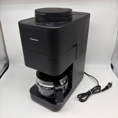 パナソニック コーヒーメーカー 全自動 ミル付き 沸騰浄水機能 デカフェ豆コース搭載 ブラック NC-A58-Kの画像