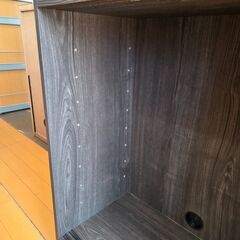 未使用訳あり 引出し 引戸 カウンター下収納キャビネット 幅110 A4ファイル収納 黒 ブラック 背面化粧仕上げ キッチン収納 引き戸の画像