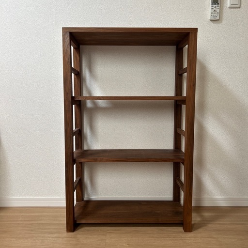 オープンシェルフ　棚　チーク　無垢材