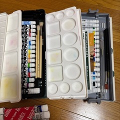 アクリルパレット 絵の具 筆 　3セット    の画像