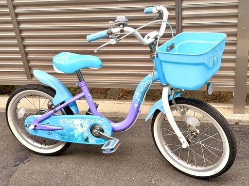 アナと雪の女王 16インチ 子供用自転車（身長98〜116cm）補助輪付き トイザらス限定現行モデル、屋根下保管