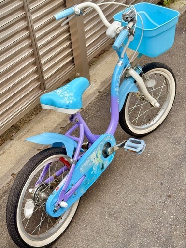 アナと雪の女王 16インチ 子供用自転車（身長98〜116cm）補助輪付き トイザらス限定現行モデル、屋根下保管
