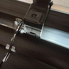 【南堀江】木目調ウッドカーテン 2枚セット（ダークブラウン）の画像