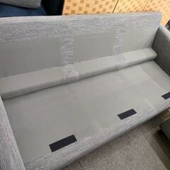 3人掛けソファ オットマン付き 幅185cm ファブリック 布製 グレー 3P L字ソファ 家具 長椅子 ソファー 札幌 北20条店の画像
