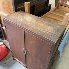 木製下駄箱　中古品　パーツ不足ありの画像