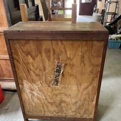 木製下駄箱　中古品　パーツ不足ありの画像