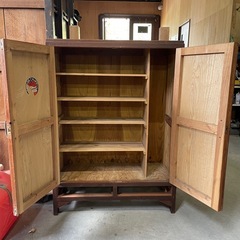 木製下駄箱　中古品　パーツ不足ありの画像