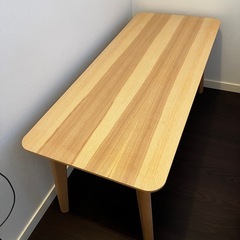 ポーランド製　無垢材　ローテーブル　IKEAの画像