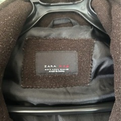 ZARA MAN ブラウン ダッフルコート ミドル XLの画像