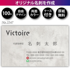 名刺印刷 100枚 両面 フルカラー 紙ケース付 No.2…