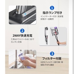新品未開封 dyson ダイソン バッテリー V7 SV11 交換 掃除機バッテリー Cyvolt 4600mAh 21.6V V7 Slim Fluffy Fluffy+ Absolute Motorhead Trigger Mattresssなど対応 PSE認証取得 フィルター付きの画像