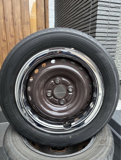 ホンダ純正 N-BOX スラッシュ 鉄ホイール メッキリム 4本セット