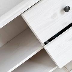 ニトリ ホワイト 木製 テレビ台 収納付き の画像