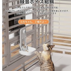 新品未使用✨️ 自動給餌器 猫 犬 タイマー機能 ケージ取付タイプ 自動餌やり機 2.3L容量の画像