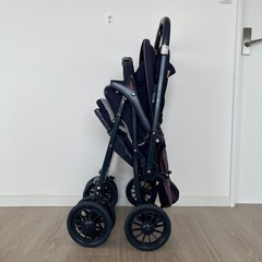 Aprica（アップリカ）ベビーカー／両対面式／ギンガムチェック柄／動作良好の画像