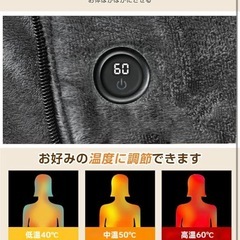 【新品未使用】USB給電式 電気毛布 掛け敷き兼用 7箇所発熱 ポンチョの画像